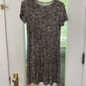 Cheetah Print T-shirt Dress